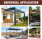 4 Panels Outdoor Stripe Curtains - Image 7