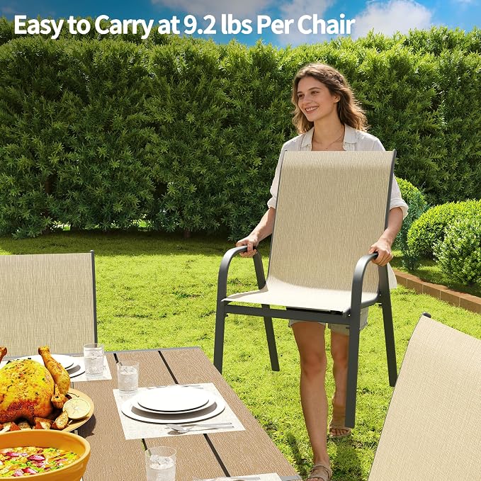 Patio Chairs Set of 8 - Image 4