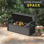 80 Gallon Outdoor Storage Bench, Resin Outside Storage Box - Image 5