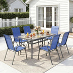 MAMIZO Patio Dining Chairs, Stackable Textilene Chair Set of 6, - Image 8