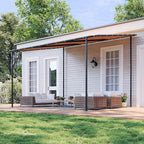 Aoxun 10x12 Lean-to Gazebo, Sloped Pergola Porch Canopy Awning - Image 3