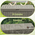 Devoko 125 Gallon Outdoor Storage Box, Waterproof Resin Deck Box | - Image 5