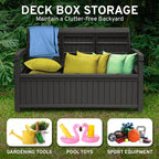EconoHome 3 Seat Outdoor Storage Bench - Image 3