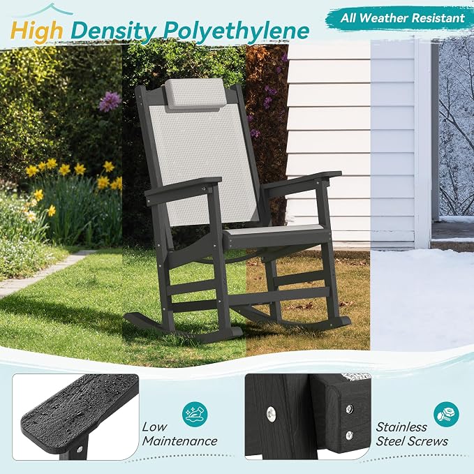 Outdoor Rocking Chair Set of 2 - Image 6