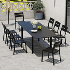 Pellebant Aluminum Stackable Outdoor Patio Dining Chairs Set of 4 | Outdoor - Image 2