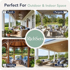 Patio Curtains Outdoor Waterproof, 4 Panels, Rod Pocket Sunshades | - Image 7