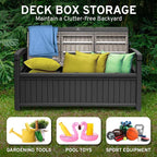 EconoHome 3 Seat Outdoor Storage Bench - Image 3