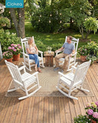 Oversized Outdoor Rocking Chair, High Back Patio Rocker - Image 8