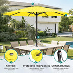 12 FT Patio Umbrella for Outdoor, Outdoor Table Umbrella - Image 2