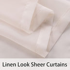 BONZER Sheer Outdoor Curtains for Patio Waterproof 2 Panels | Grommet - Image 5