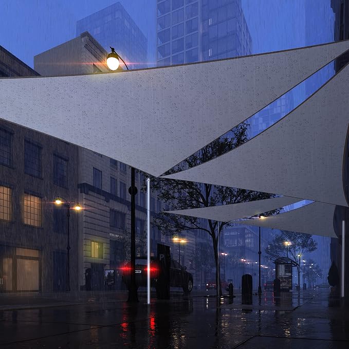 Royal Shade 8' x 14' x 16.1' Grey Triangle Waterproof Sun Shade Sail Order to - Image 7
