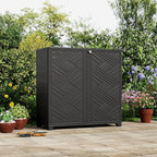 ZZM Indoor/Outdoor Storage Cabinet Waterproof, All Weather Outdoor Storage - Image 2