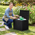 Flamaker Deck Box 30 Gallon, Waterproof Resin Small Storage Box - Image 7