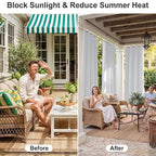RYB HOME 2 Panels Outdoor Curtains - Image 4