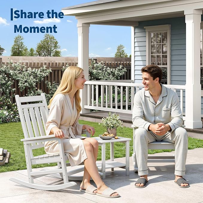 HDPE Rocking Chair Outdoor Set of 4 - Image 3