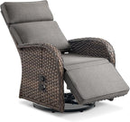 Zero Gravity Patio Swivel Recliner Chair - Image 7