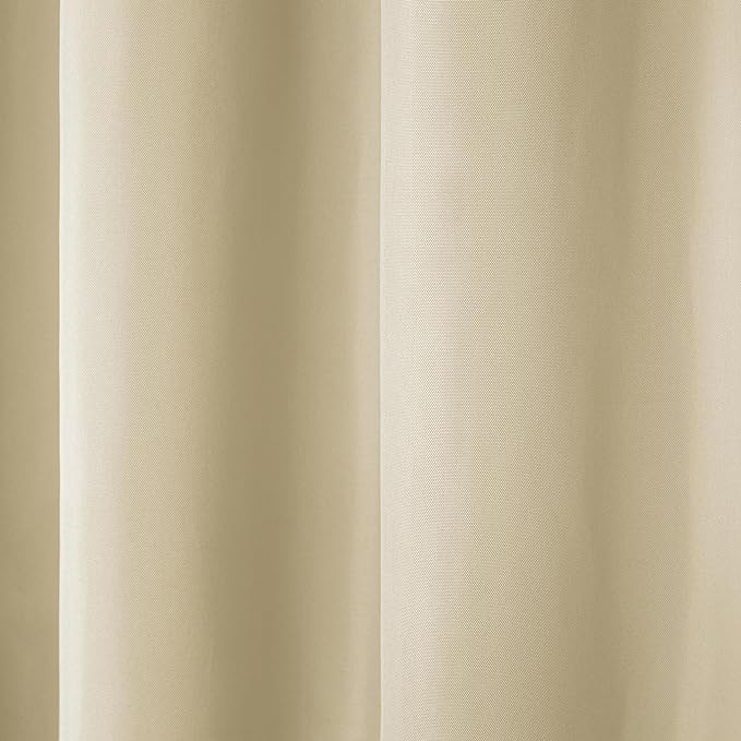 TOWN & COUNTRY BASICS Outdoor Curtain Natural Solid Heavyweight | 54"W x 108"L - Image 4
