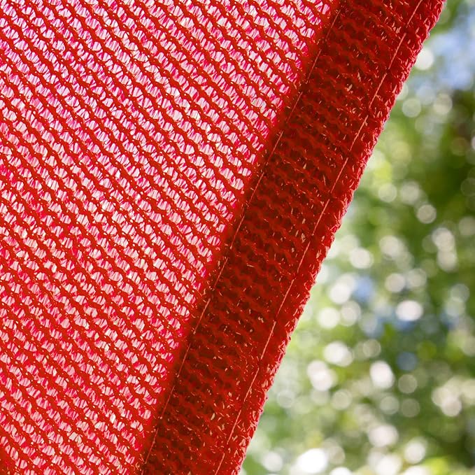 Amgo Custom Size 11' x 14' x 17.8' Red Right Triangle Sun Shade Sail UPF50+ - Image 9