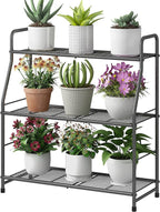 Simple Trending Plant Stand Outdoor Indoor 3 Tier Metal Waterproof Plant Shelf by SimpleTrending
