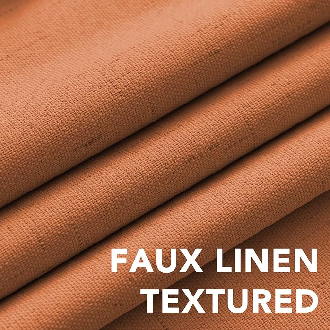 H.VERSAILTEX Linen Blackout Curtains Durable Thick Textured Linen Look 100% - Image 4