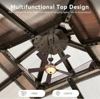 Aoxun 12'x12' Hardtop Gazebo - Image 9