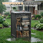 56 Gal Waterproof Outdoor Storage Box UV Resistant Deck Box | Durable resin - Image 2