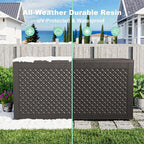 110 Gallon Waterproof Resin Outdoor Storage Box, Weatherproof Outdoor Bin - Image 4