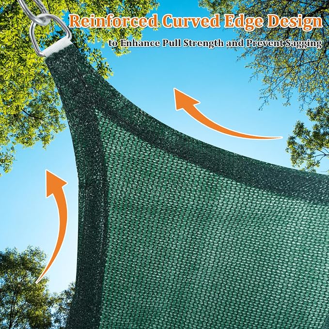 Shade&Beyond Custom Sun Shade Sail 7'x7'x7' Triangle Sun Sail Shades Patio UV - Image 5