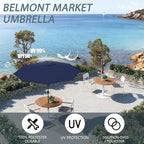 9FT Large Outdoor Patio Umbrella Market Table Umbrella-UV Resistant, Easy Push - Image 3