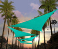 Amgo 10' x 10' x10' Turquoise Triangle Sun Shade Sail Outdoor Canopy Awning by Amgo