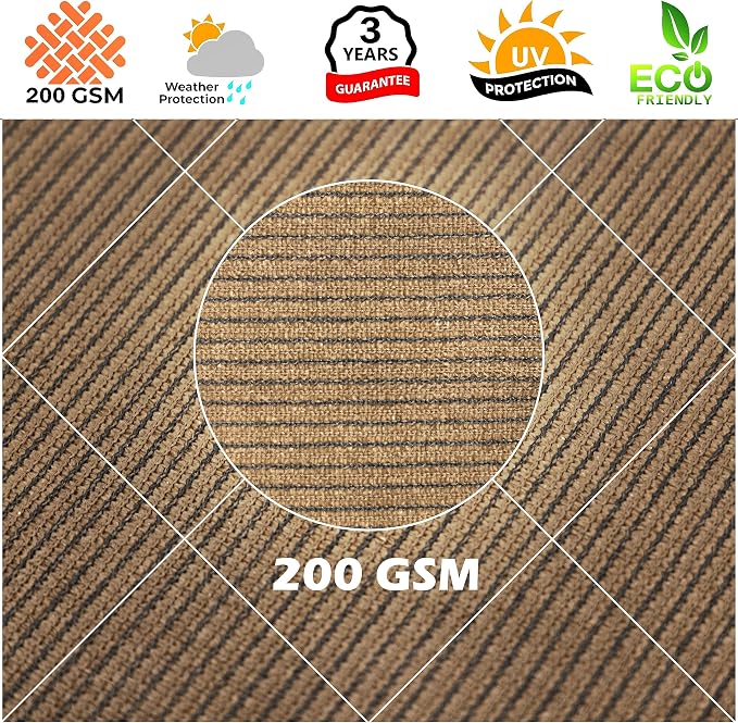 Royal Shade 8' x 12' x 14.4' Brown Right Triangle Sun Shade Sail Order to Make - Image 8