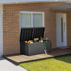 TARKARI 180 Gallon Lockable Resin Deck Box, Waterproof & UV-Resistant Outdoor - Image 4