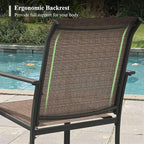 Outdoor Chairs Set of 2, Stackable Patio Dining Chairs - Image 5