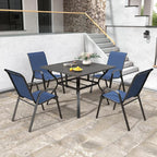 Stackable Patio Chairs Set of 8, Outdoor Chairs Set - Image 8