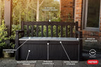 Keter Solana 70 Gal Outdoor Storage Bench - Image 5