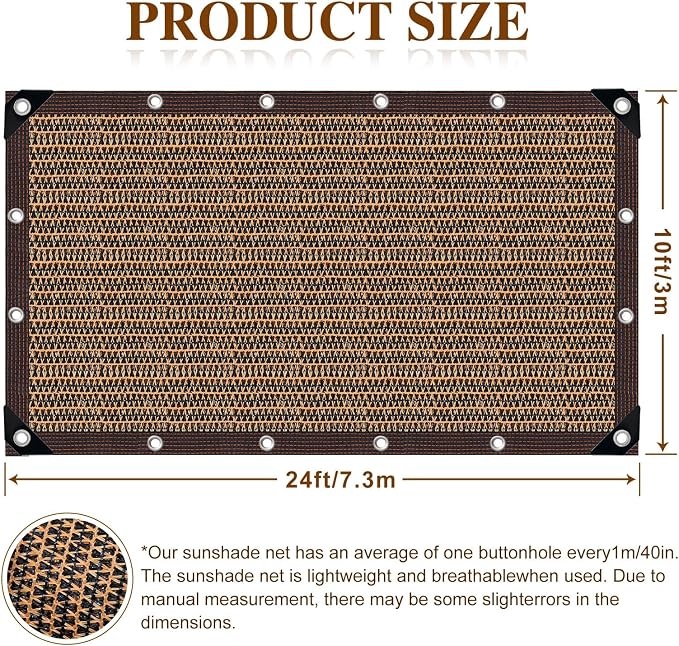 80% Shade Cloth, Durable Mesh Tarp - Image 2
