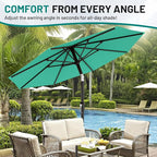 9 FT Patio Umbrella for Outdoor, Outdoor Table Umbrella - Image 8