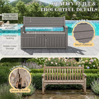 80 Gallon Outdoor Storage Bench Waterproof, Storage Outdoor Porch Bench Doubles - Image 3