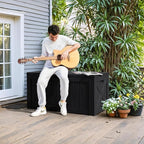 Greesum 120 Gallon Deck Box, Resin Outdoor Storage Container, Garden Tools - Image 3