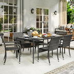 Yaheetech Set of 2 Stackable Outdoor Rattan Dining Chairs, All-Weather Firepits - Image 2