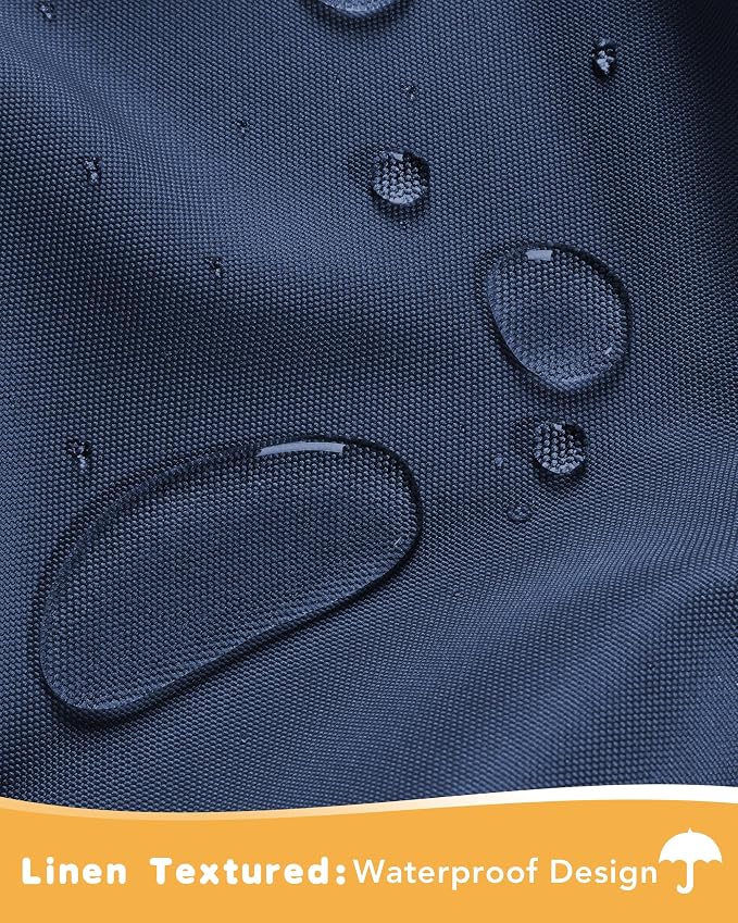 Extra Wide Outdoor Curtains for Patio Waterproof 2 Pcs 110x84 Inch Navy | - Image 2