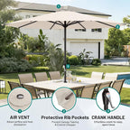 12 FT Patio Umbrella for Outdoor, Outdoor Table Umbrella - Image 2