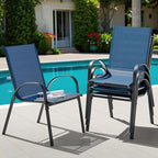 NUU GARDEN Patio Dining Chairs Set of 4, Stackable Outdoor Textilene Chairs - Image 2