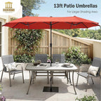13 ft Large Double-Sided Patio Umbrella, Outdoor Umbrella, Market Umbrella - Image 5