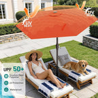 7.5FT Patio Umbrella Table Market Umbrella w/Tilt and Crank, Heavy-Duty Outdoor - Image 5