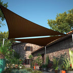 9' x 18' x 20.1' Brown Sun Shade Sail UPF50 Right Triangle SMTAPT12 Canopy by ShadeMart