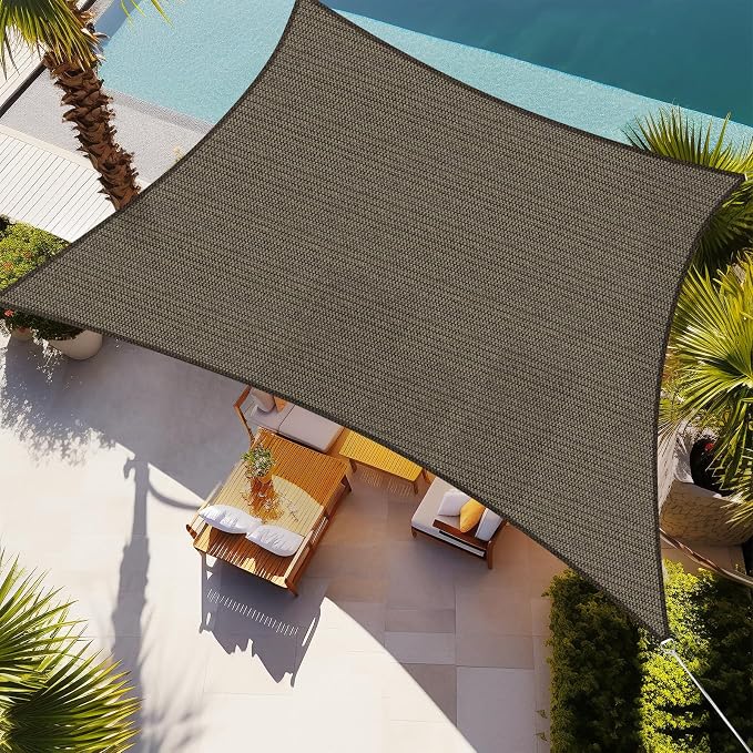 Shade&Beyond 7'x15' Sun Shade Sail Canopy Rectangle, UV Block Breathable Curved by ShadeBeyond