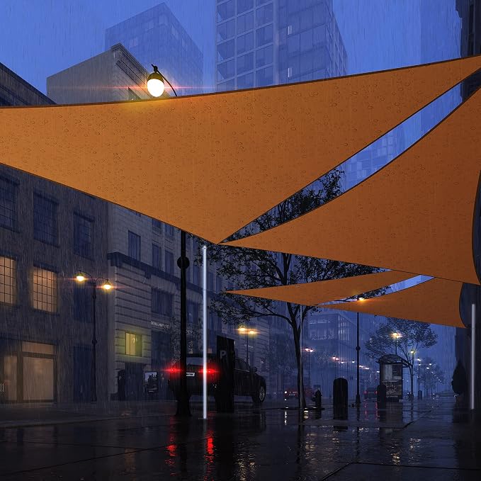 Royal Shade 7' x 8' x 10.6' Orange Triangle Waterproof Sun Shade Sail Order to - Image 7
