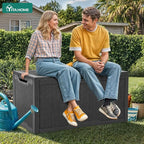 YITAHOME 100 Gallon Large Resin Deck Box Outdoor Storage Boxes - Image 3