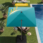 10x10FT Cantilever Outdoor Umbrella, 360° Rotating Large Offset Square Patio - Image 5